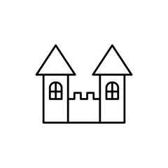 Castle line icon vector design