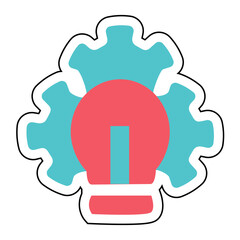 Sticker Development Management design vector icon design vector line icon svg