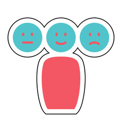 Sticker Emotional maturity emoticon design vector icon design vector line icon svg