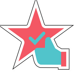 Sticker star Best Practice design vector icon design vector line icon svg