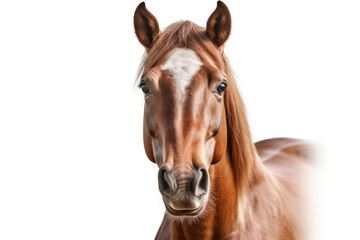 horse head isolated on white