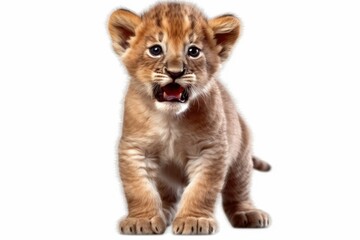 Obraz premium lion cub 7 old sitting