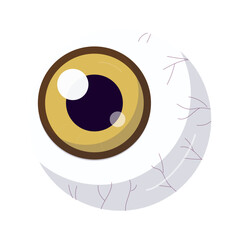 Isolated colored halloween spooky eye icon Vector