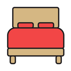 Filled Line BED design vector icon design vector line icon svg