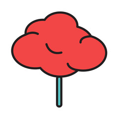 Filled Line COTTON CANDY design vector icon design vector line icon svg