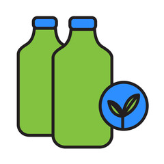 Filled Line ECO BOTTLE design vector icon design vector line icon svg