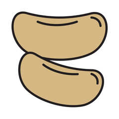 Filled Line JELLY BEAN design vector icon design vector line icon svg