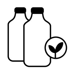 Solid Line ECO BOTTLE design vector icon design vector line icon svg