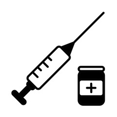 Solid Line SYRINGE design vector icon design vector line icon svg