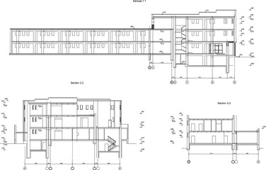 Vector sketch of architectural design illustration of a shopping center mall building in the middle of the city