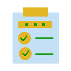 Simple Flat Check List document design vector icon design vector line icon svg