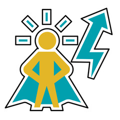 Sticker graph sales consistently up design vector icon design vector line icon svg