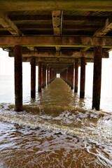 Wooden bridge over the sea