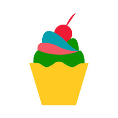 Simple Flat CUPCAKE design vector icon design vector line icon svg