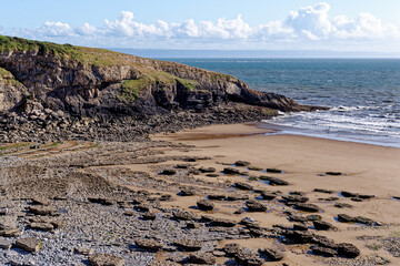Southerndown beach and cliffs, Dunraven, Glamorgan, Wales, UK