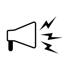 Solid Line loud speaker design vector icon design vector line icon svg