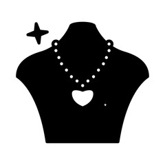 Solid Line NECKLACE design vector icon design vector line icon svg