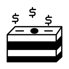 Solid Line money piled up design vector icon design vector line icon svg