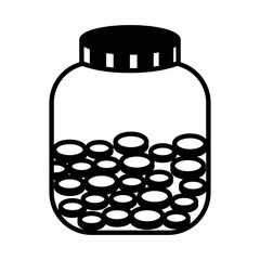 Solid Line money jar design vector icon design vector line icon svg