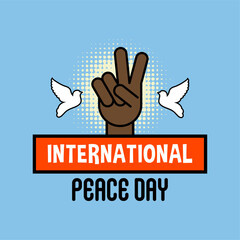 International Peace Day Background Illustration. Peace Day Illustration Template