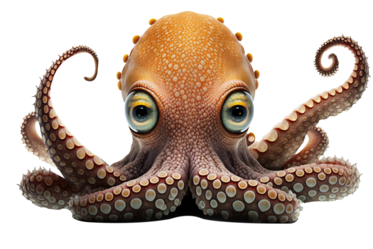 octopus isolated on white background