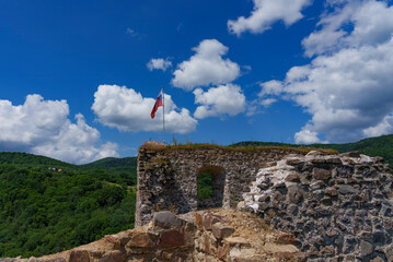 Ruins of Revistye (Reviste) castle in Slovakia