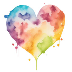 watercolor painted heart