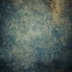 Vintage tapestry, floral style, 50s. Generative IA.