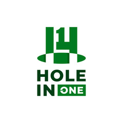 hole in one for golf logo design