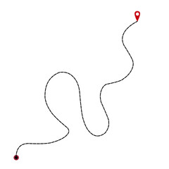 Obraz premium Paths dashed routes