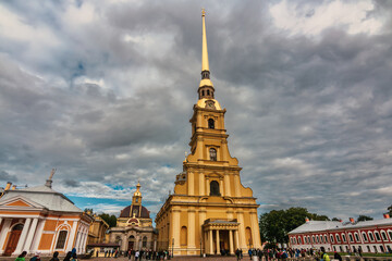 Architectural Marvel: Peter and Paul Cathedral in Saint Petersburg.