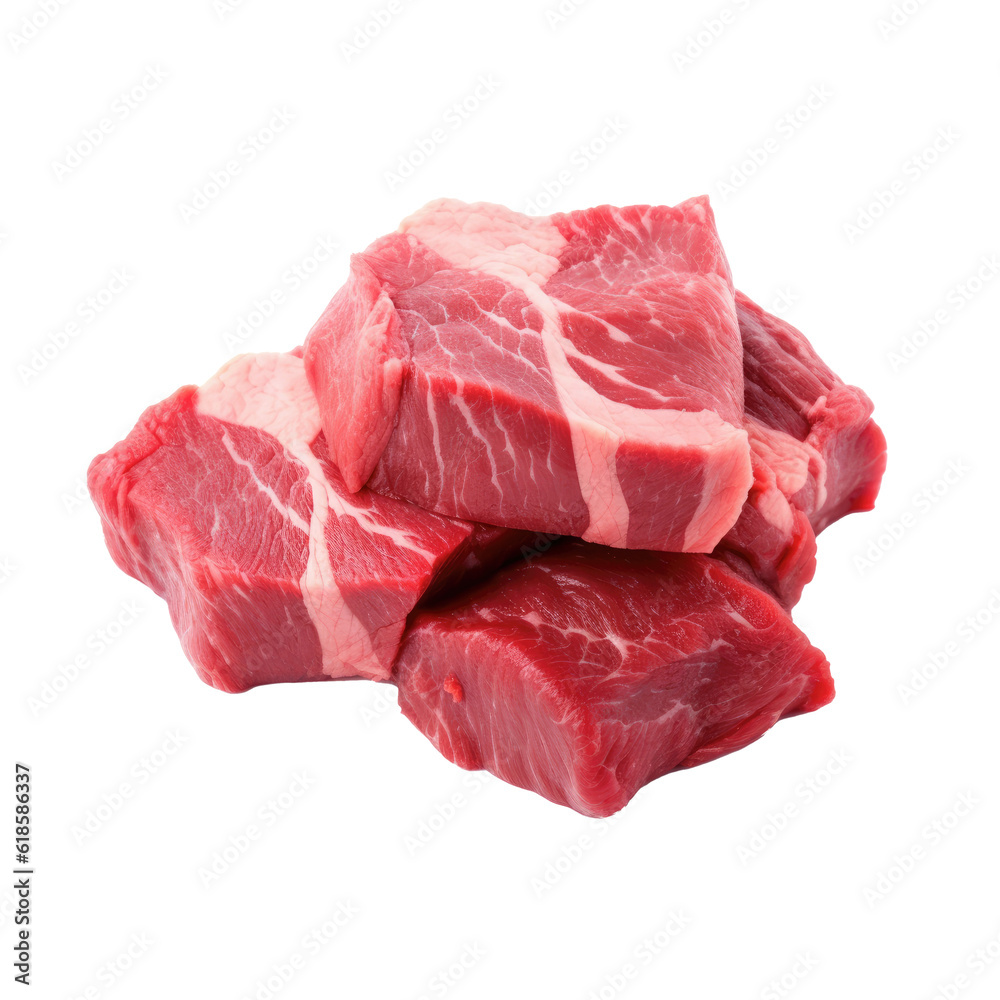 Wall mural steak beef meat isolated on transparent background