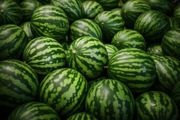 Fototapeta premium Background with a bunch of watermelons