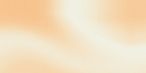 Beige grainy texture gradient background. Warm pastel liquid shape illustration.