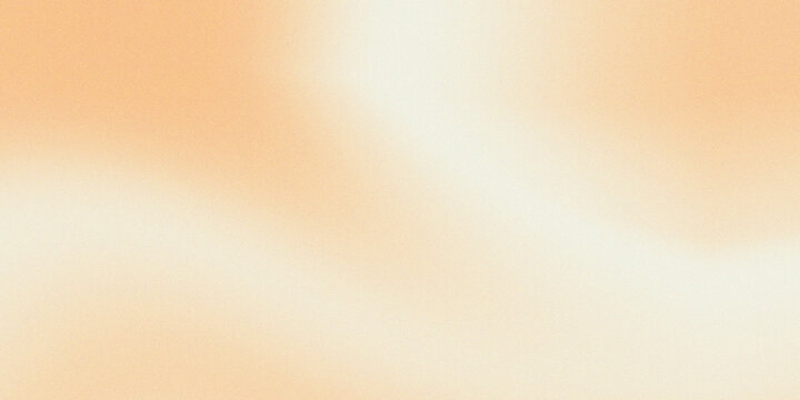 Beige grainy texture gradient background. Warm pastel liquid shape illustration.