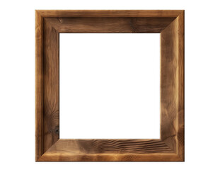 Minimalist picture frame for mockup on transparent background. Generative AI.