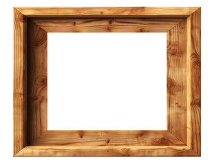 Minimalist picture frame for mockup on transparent background. Generative AI.