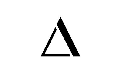 Outline triangle A letter logo