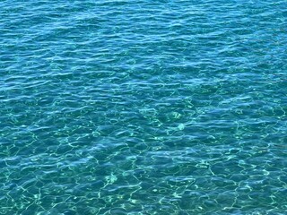 Blue water sea rippled surface.