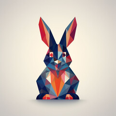 illustration of a rabbit geometric shape