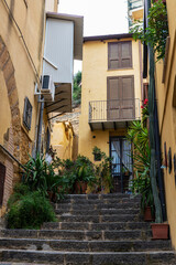 Fototapeta na wymiar Street of the old town of Agrigento, Sicily, Italy