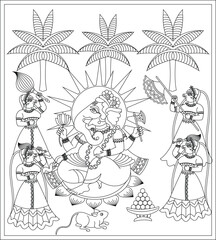 Lord Ganesha specially crafted Hindu wedding cards for any auspicious occasion. Lord Ganesha, master of knowledge. Hindu deity	
