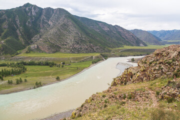 Katun river in Altai mountains, Russia