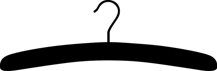 Wooden coat hanger in simple style. Coat hanger icon.