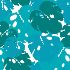 Seamless pattern with tropical colorful green leaves.	