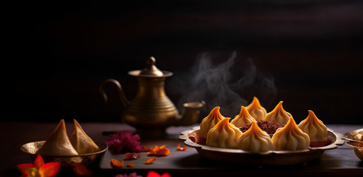 Modak Delicacy Close-Up: Embodying Festive Flavours of Ganesh Chaturthi