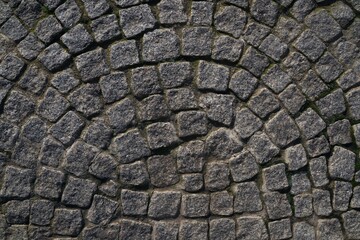 Street cobblestone texture. Texture of cobblestone in old town.