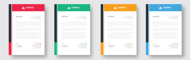 modern creative Clean letterhead flyer corporate business proposal official minimal abstract professional informative newsletter magazine poster brochure design standard color bundle with logo.