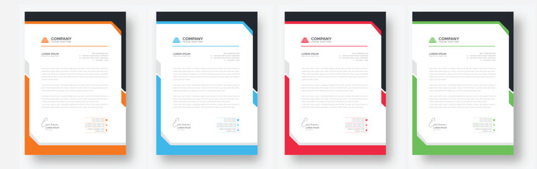 modern creative Clean letterhead flyer corporate business proposal official minimal abstract professional informative newsletter magazine poster brochure design standard color bundle with logo.