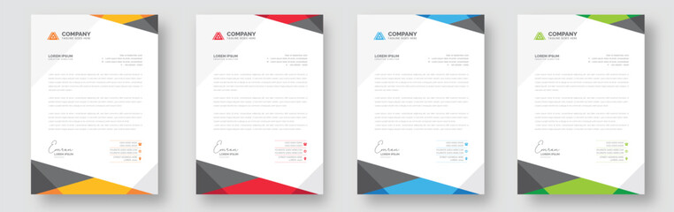 modern creative Clean letterhead flyer corporate business proposal official minimal abstract professional informative newsletter magazine poster brochure design standard color bundle with logo.